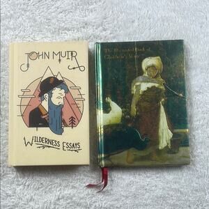 Book Bundle - Illustrated Book of Children's Verse and Wilderness Essays HC Good